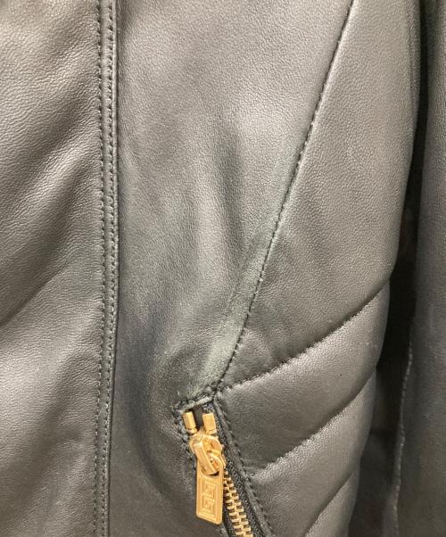 VERSACE（ヴェルサーチェ）VERSACE (ヴェルサーチェ) H&M (エイチアンドエム) スタッズレザージャケット ブラック サイズ:XSの古着・服飾アイテム