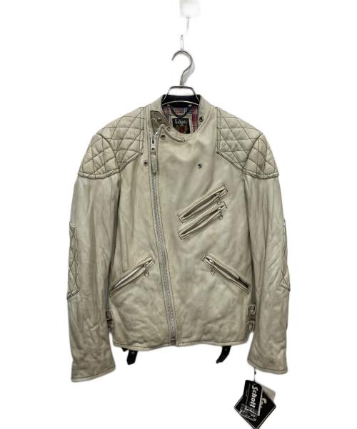 Schott（ショット）Schott (ショット) ライダースジャケット アイボリー サイズ:Sの古着・服飾アイテム