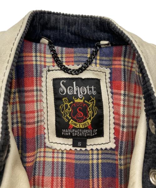 Schott（ショット）Schott (ショット) ライダースジャケット アイボリー サイズ:Sの古着・服飾アイテム