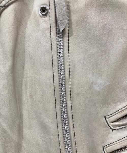 Schott（ショット）Schott (ショット) ライダースジャケット アイボリー サイズ:Sの古着・服飾アイテム
