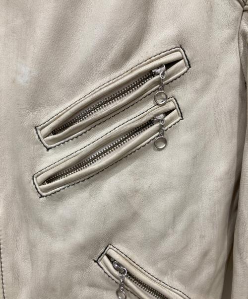 Schott（ショット）Schott (ショット) ライダースジャケット アイボリー サイズ:Sの古着・服飾アイテム