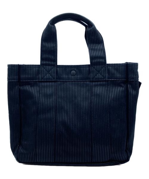 PORTER（ポーター）PORTER (ポーター) ドローイング ストライプトートバッグ ブラックの古着・服飾アイテム