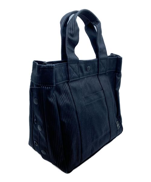 PORTER（ポーター）PORTER (ポーター) ドローイング ストライプトートバッグ ブラックの古着・服飾アイテム