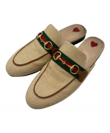 中古・古着通販】GUCCI (グッチ) ホースビットミュール ベージュ