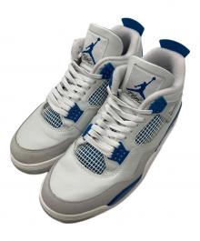 NIKE（ナイキ）の古着「Air Jordan 4 Retro」｜ライトグレー×ブルー