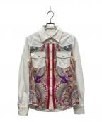 ETROエトロ）の古着「スカーフウエスタンシャツ」｜ホワイト