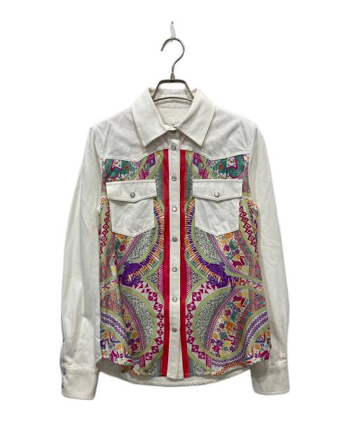 ETRO（エトロ）ETRO (エトロ) スカーフウエスタンシャツ ホワイト サイズ:38の古着・服飾アイテム