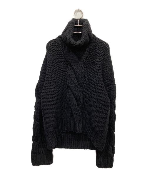DOLCE & GABBANA（ドルチェ＆ガッバーナ）DOLCE & GABBANA (ドルチェ＆ガッバーナ) ローゲージケーブルニット ブラック サイズ:Sの古着・服飾アイテム