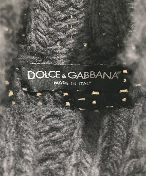 DOLCE & GABBANA（ドルチェ＆ガッバーナ）DOLCE & GABBANA (ドルチェ＆ガッバーナ) ローゲージケーブルニット ブラック サイズ:Sの古着・服飾アイテム