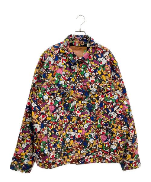 LEVI'S PReMIUM（リーバイス プレミアム）LEVI'S PReMIUM (リーバイス プレミアム) SUPER MARIO (スーパーマリオ) 総柄ヴィンテージフィット トラッカージャケット マルチカラー サイズ:XLの古着・服飾アイテム