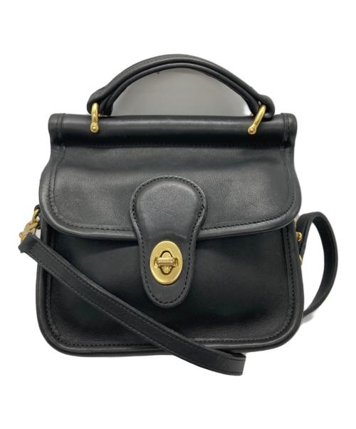 COACH（コーチ）COACH (コーチ) グローブレザーショルダーバッグ ブラックの古着・服飾アイテム