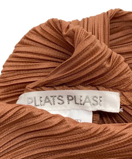 PLEATS PLEASE（プリーツプリーズ）PLEATS PLEASE (プリーツプリーズ) ノースリーブプリーツワンピース ブラウン サイズ:不明の古着・服飾アイテム
