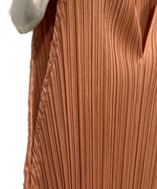 PLEATS PLEASE（プリーツプリーズ）PLEATS PLEASE (プリーツプリーズ) ノースリーブプリーツワンピース ブラウン サイズ:不明の古着・服飾アイテム
