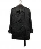 BURBERRY BLACK LABELバーバリーブラックレーベル）の古着「ノバチェック柄ライナー付トレンチコート」｜ブラック