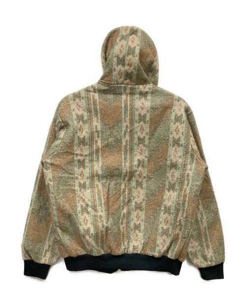 CarHartt（カーハート）CarHartt (カーハート) ネイティブ柄ジップパーカー グリーン×ベージュ サイズ:-の古着・服飾アイテム