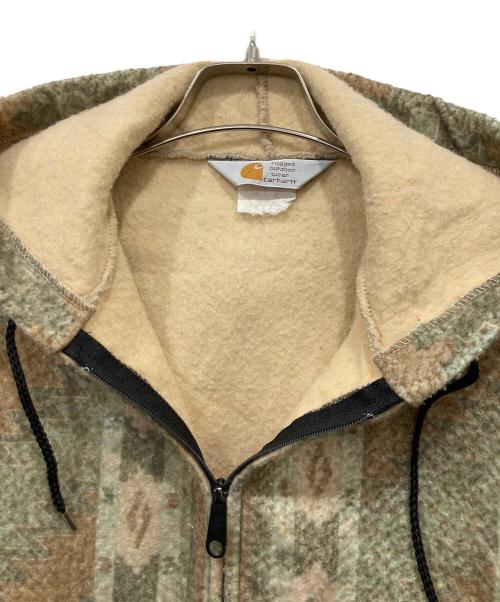 CarHartt（カーハート）CarHartt (カーハート) ネイティブ柄ジップパーカー グリーン×ベージュ サイズ:-の古着・服飾アイテム