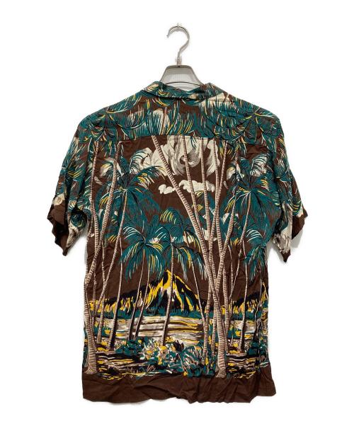 KAHANAMOKU（カハナモク）KAHANAMOKU (カハナモク) 50’S アロハシャツ ブラウン×グリーン サイズ:M(15-15 1/2)の古着・服飾アイテム