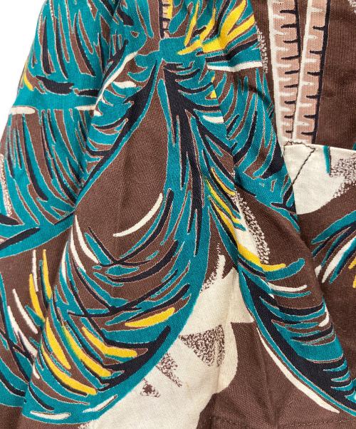KAHANAMOKU（カハナモク）KAHANAMOKU (カハナモク) 50’S アロハシャツ ブラウン×グリーン サイズ:M(15-15 1/2)の古着・服飾アイテム