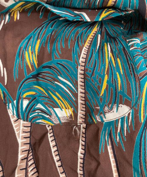 KAHANAMOKU（カハナモク）KAHANAMOKU (カハナモク) 50’S アロハシャツ ブラウン×グリーン サイズ:M(15-15 1/2)の古着・服飾アイテム