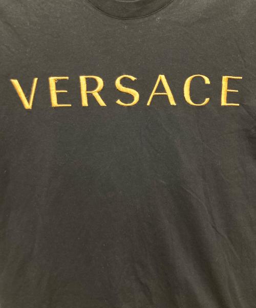 VERSACE（ヴェルサーチェ）VERSACE (ヴェルサーチェ) 刺繍Tシャツ ブラック サイズ:Mの古着・服飾アイテム