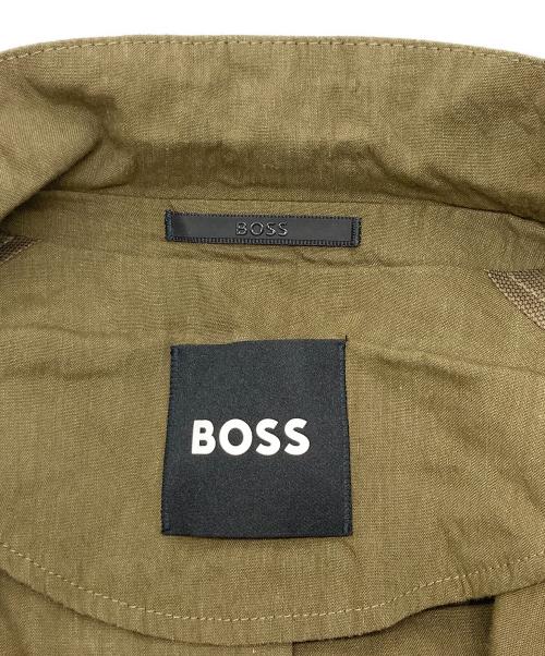 HUGO BOSS（ヒューゴ ボス）HUGO BOSS (ヒューゴ ボス) リネン混セットアップスーツ カーキ サイズ:UK50の古着・服飾アイテム
