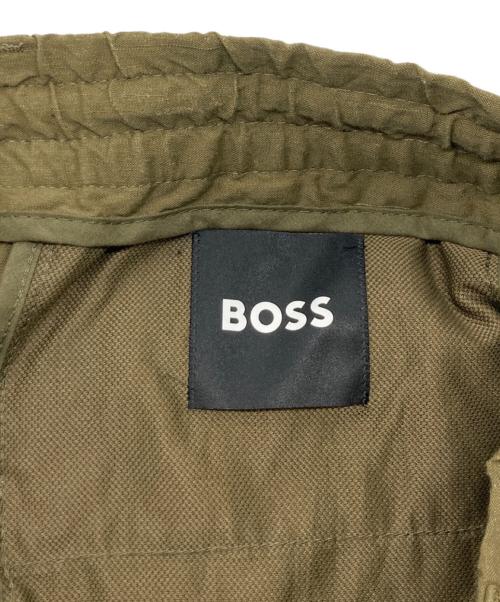 HUGO BOSS（ヒューゴ ボス）HUGO BOSS (ヒューゴ ボス) リネン混セットアップスーツ カーキ サイズ:UK50の古着・服飾アイテム