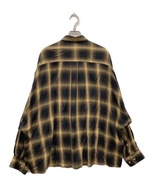 rin（リン）rin (リン) オンブレチェックシャツ ブラウン×ベージュ サイズ:Mの古着・服飾アイテム