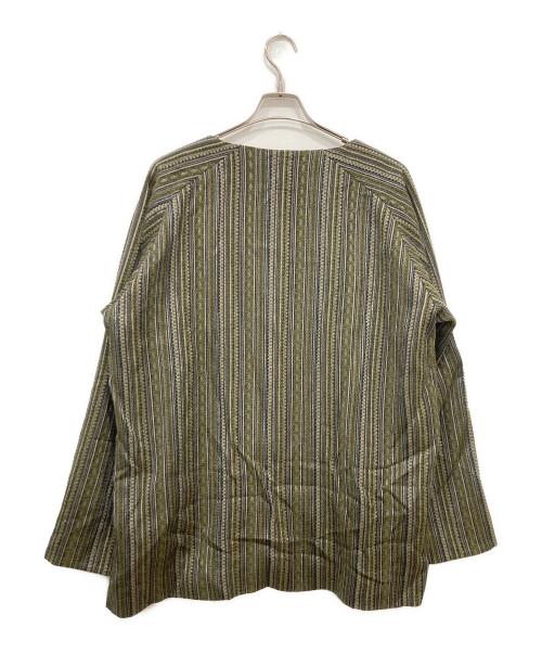 Needles（ニードルズ）Needles (ニードルズ) ストライプカーディガン カーキ サイズ:Mの古着・服飾アイテム