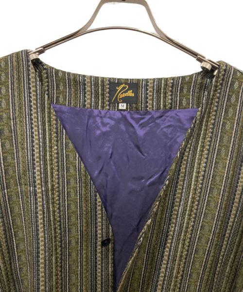 Needles（ニードルズ）Needles (ニードルズ) ストライプカーディガン カーキ サイズ:Mの古着・服飾アイテム