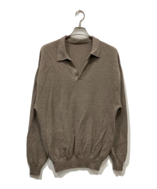 crepuscule（クレプスキュール）crepuscule (クレプスキュール) スキッパーニット ブラウン サイズ:2の古着・服飾アイテム