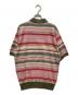 stussy (ステューシー) Knit Stripe Polo ピンク×カーキ サイズ:M：8000円