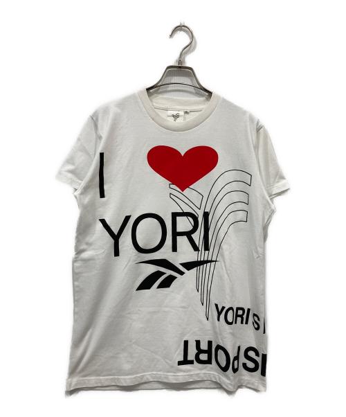 yori sport（ヨリ スポーツ）yori sport (ヨリ スポーツ) I LOVE YORI グラフィックTシャツ ホワイト サイズ:Mの古着・服飾アイテム