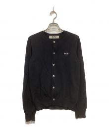 PLAY COMME des GARCONS（プレイコムデギャルソン）の古着「ハートワッペンニットカーディガン」｜ブラック