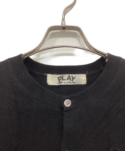 PLAY COMME des GARCONS（プレイコムデギャルソン）PLAY COMME des GARCONS (プレイコムデギャルソン) ハートワッペンニットカーディガン ブラック サイズ:Sの古着・服飾アイテム