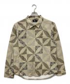 stussy×NOMA t.d.ステューシー×ノーマティーディー）の古着「Quilt Pattern Shirt」｜ベージュ