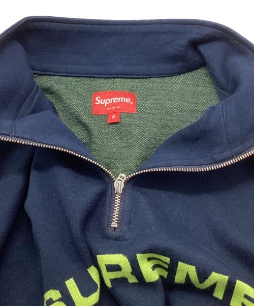 SUPREME（シュプリーム）SUPREME (シュプリーム) Jacquard Athletic Half Zip ネイビー サイズ:Sの古着・服飾アイテム
