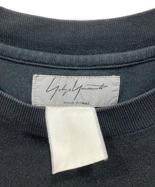 Yohji Yamamoto pour homme（ヨウジヤマモト プールオム）Yohji Yamamoto pour homme (ヨウジヤマモト プールオム) 裾ロゴロングスリーブカットソー ブラック サイズ:不明の古着・服飾アイテム