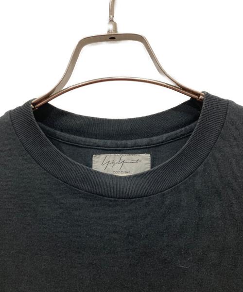 Yohji Yamamoto pour homme（ヨウジヤマモト プールオム）Yohji Yamamoto pour homme (ヨウジヤマモト プールオム) 裾ロゴロングスリーブカットソー ブラック サイズ:不明の古着・服飾アイテム