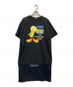 COMME des GARCONS HOMME PLUSコムデギャルソンオムプリュス）の古着「再構築 ユーズドリメイクカットソー」｜ブラック