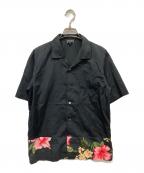 COMME des GARCONS HOMME PLUSコムデギャルソンオムプリュス）の古着「半袖オープンカラーシャツ」｜ブラック