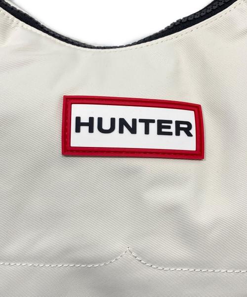 HUNTER（ハンター）HUNTER (ハンター) ナイロン ミディ ホーボー ホワイトの古着・服飾アイテム