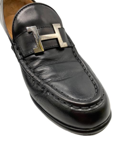 HERMES（エルメス）HERMES (エルメス) コンスタンス ヒールローファー ブラック サイズ:36 1/2の古着・服飾アイテム