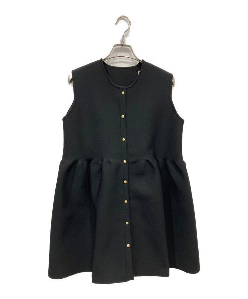 BEARDSLEY（ビアズリー）BEARDSLEY (ビアズリー) ビアズリー ペプラムノースリーブジレ ブラック サイズ:Freeの古着・服飾アイテム