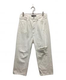 MADISON BLUE（マディソンブルー）の古着「CRASHED SAROUEL PT DENIM」｜ホワイト