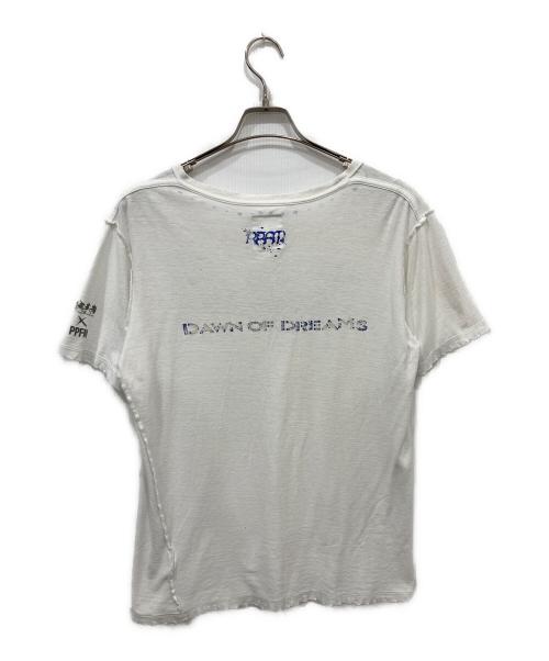 PPFM（ピーピーエフエム）PPFM (ピーピーエフエム) 鬼武者 プリントTシャツ ホワイト サイズ:Mの古着・服飾アイテム