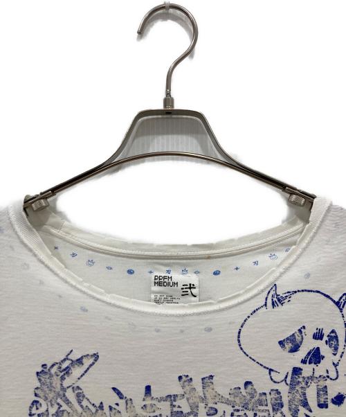 PPFM（ピーピーエフエム）PPFM (ピーピーエフエム) 鬼武者 プリントTシャツ ホワイト サイズ:Mの古着・服飾アイテム