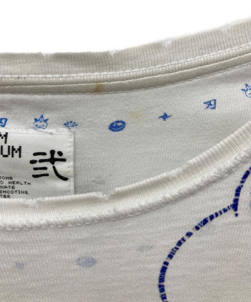PPFM（ピーピーエフエム）PPFM (ピーピーエフエム) 鬼武者 プリントTシャツ ホワイト サイズ:Mの古着・服飾アイテム