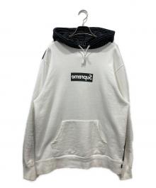 SUPREME×COMME des GARCONS SHIRT（シュプリーム×コムデギャルソンシャツ）の古着「Box Logo Pullover Hooded Sweatshirt」｜ホワイト