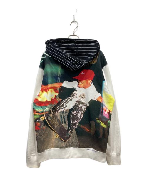SUPREME（シュプリーム）SUPREME (シュプリーム) COMME des GARCONS SHIRT (コムデギャルソンシャツ) Box Logo Pullover Hooded Sweatshirt ホワイト サイズ:Lの古着・服飾アイテム