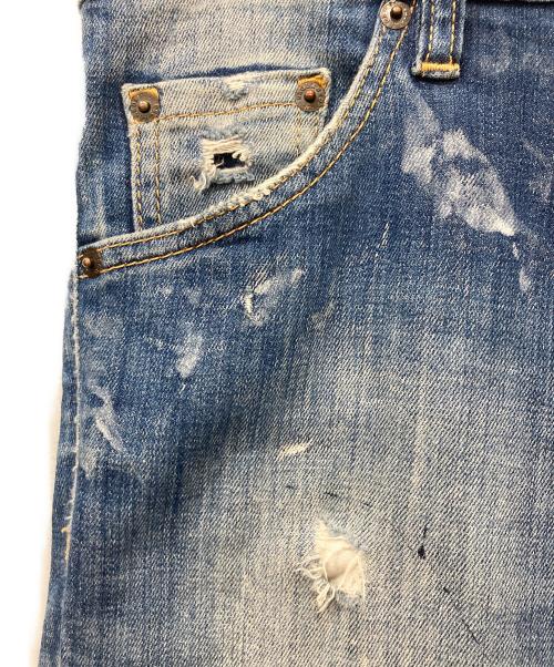 DSQUARED2（ディースクエアード）DSQUARED2 (ディースクエアード) ペイントデニムパンツ ネイビー サイズ:44の古着・服飾アイテム